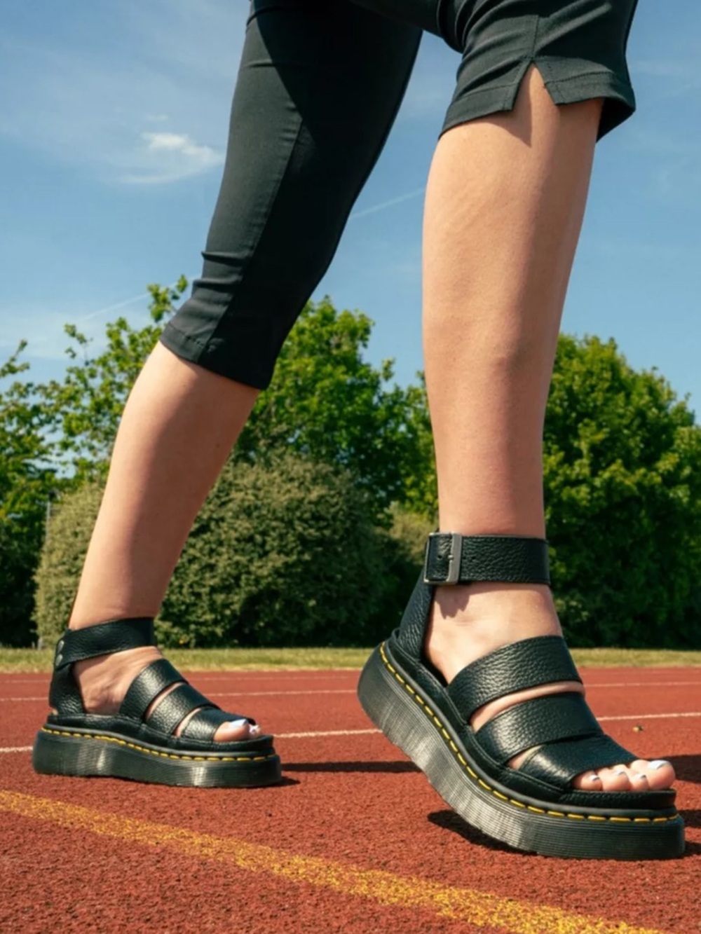 Dr. Martens Clarissa II Quad Gladiator Sandal Black Nappa Leather Women's 5